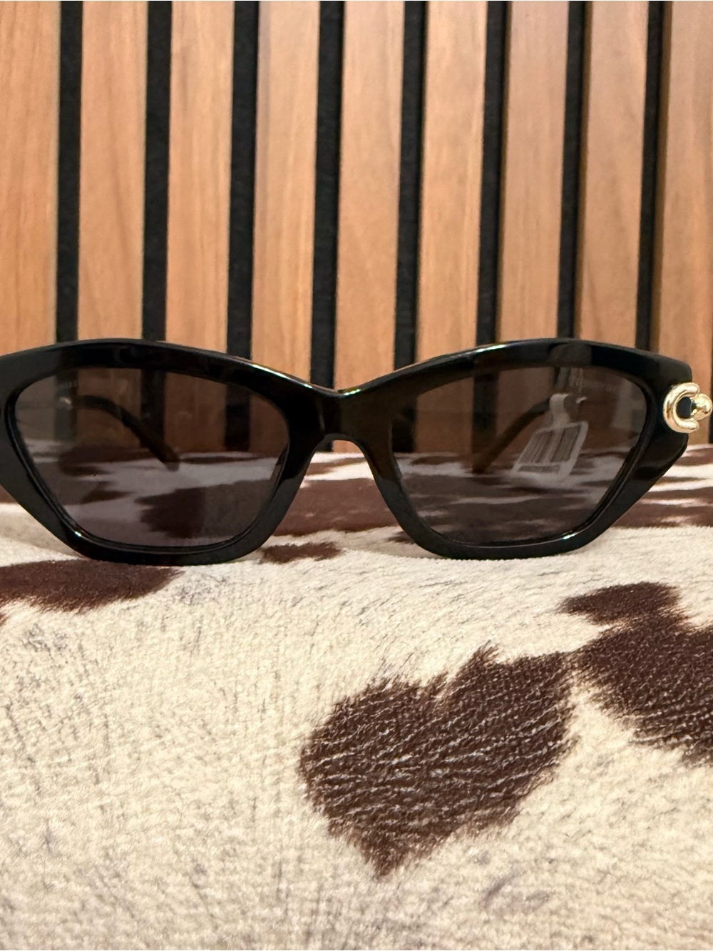 Tiffany & Co. Black Cat-Eye Sunglasses with Gold Accent